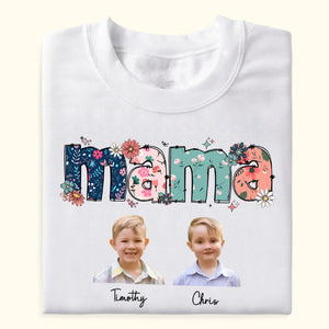 Floral Mama Custom Photo And Kids Name - Personalized Shirt - Gift For Mom, Mother's Day, Birthday's Gift Mockup_06f00907-e305-41c5-a054-9db6315413c2.jpg?v=1710236896