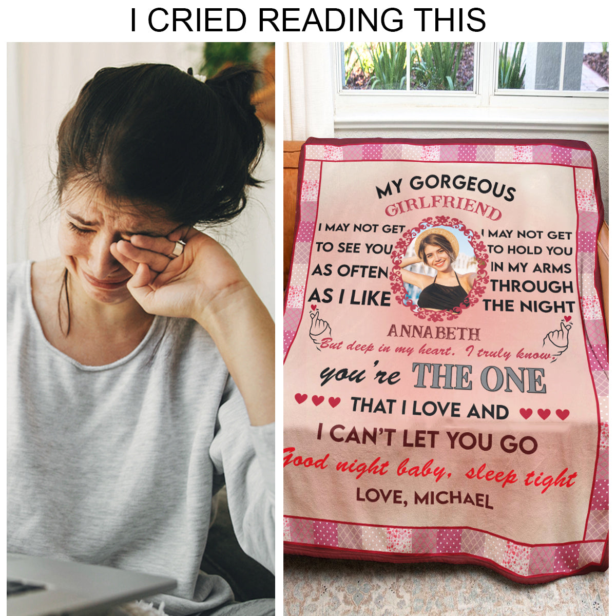 I May Not Get To See You - Personalized Blanket - Anniversary, Lovely Gift For Couple, Spouse My_wife_cried_reading_this.jpg?v=1676360214