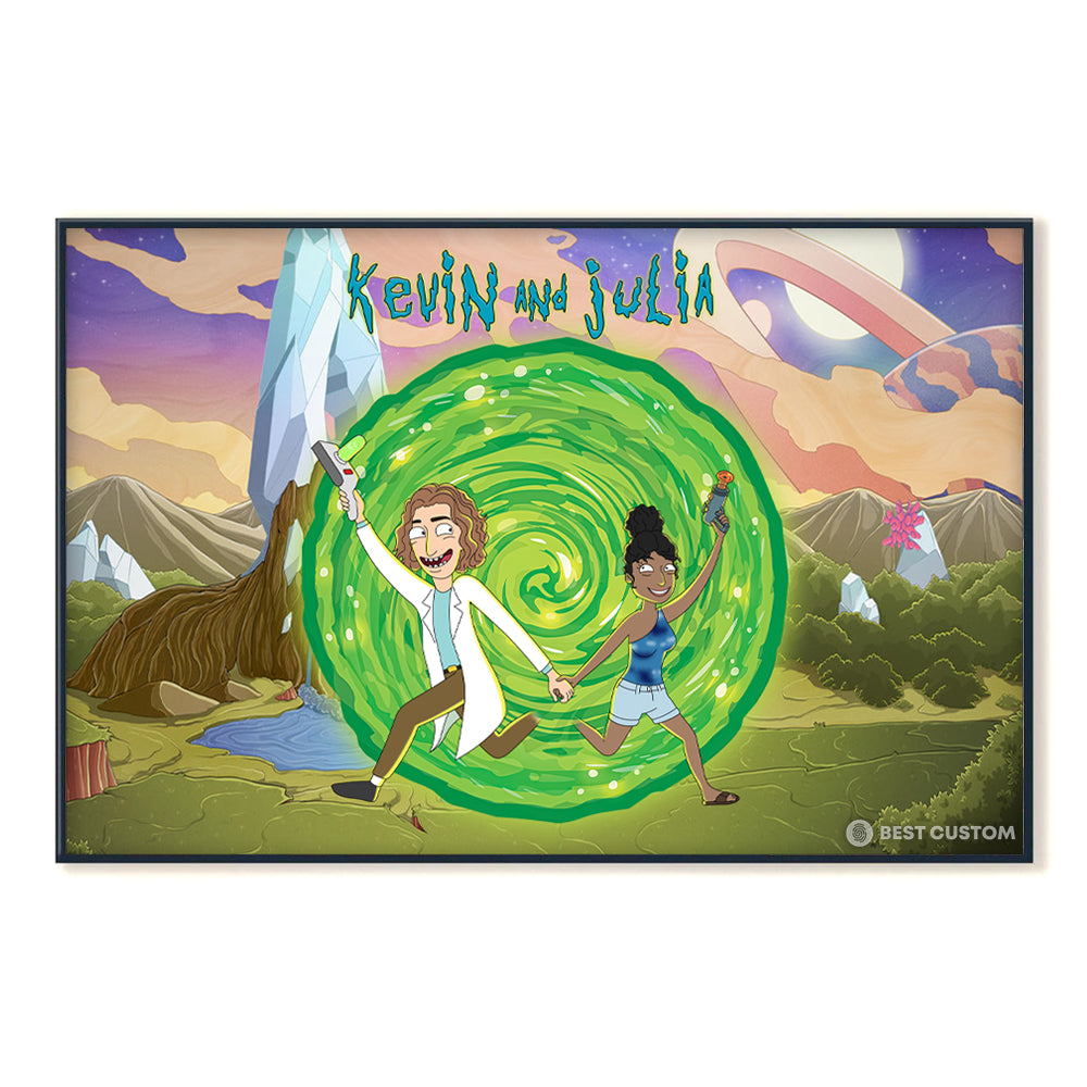 Adventures Universes R And M - Personalized Canvas - Gift For Couple