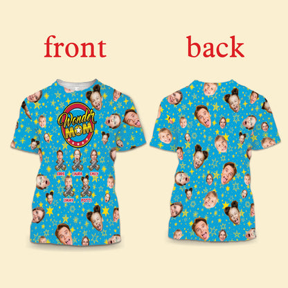 Personalized Photo 3D All Over Print Shirt - Wonder Mom - Personalized Mother's Day Gift
