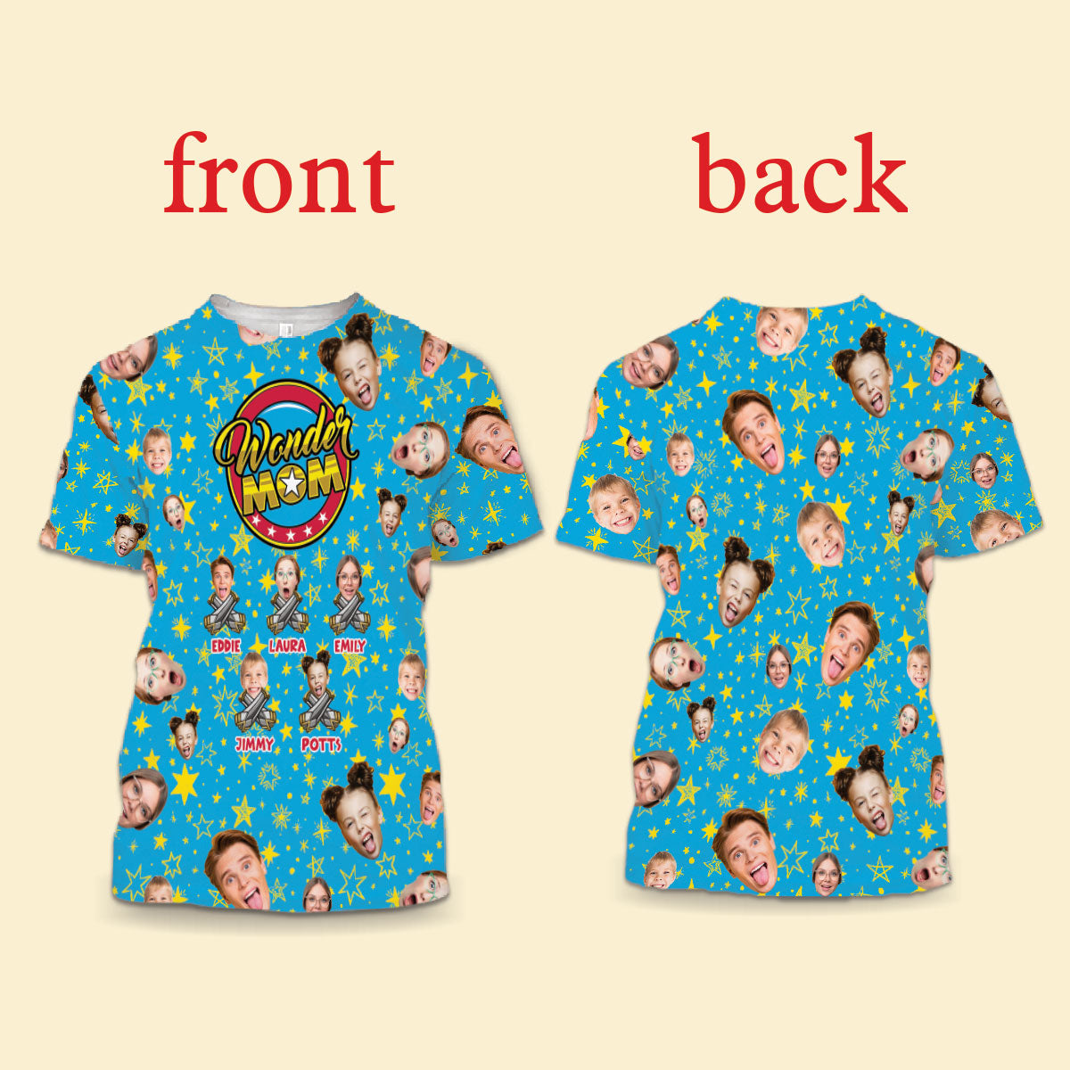 Personalized Photo 3D All Over Print Shirt - Wonder Mom - Personalized Mother's Day Gift