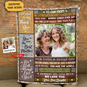 To Us You Are The World - Personalized Blanket Birthday Mother's Day Gift For Mom - Gift From Husband, Daughter, Friend Blanket - Gift For Mom ToUsYouAreTheWorld.jpg?v=1677662652