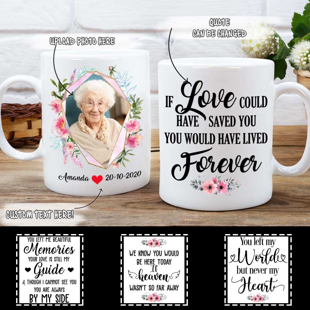 Memorial Flower Mother Upload Photo You Would Have Lived Forever Personalized Mug banner-1_392caaf5-b1a3-42ff-bdc3-c6f00bdedf60.jpg?v=1617589052