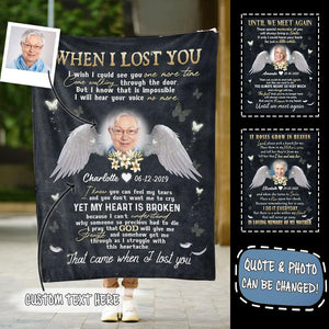 Angel Wings Flower Mother When I Lost You - Personalized Photo Blanket - Memorial Gift For Mom banner-1_f2b58521-862f-4f4f-aaa1-0c830e57aaf8.jpg?v=1630997941
