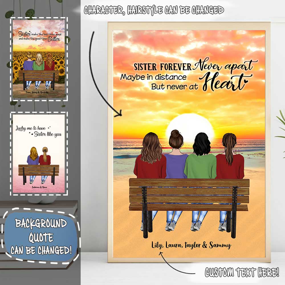 Bench Sisters Sister Forever Never Apart  Personalized Canvas         banner-2_7c881de3-0b61-490c-a8ba-fca7a966f408.jpg?v=1617079408