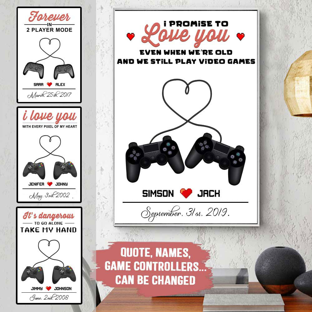 Gaming Controllers Couple I Promise To Love You Even When We Are Old And Still Play Video Games Customize Canvas AM08 banner-6_55425445-c741-45b2-a0c9-d0ad4674490d.jpg?v=1617183734