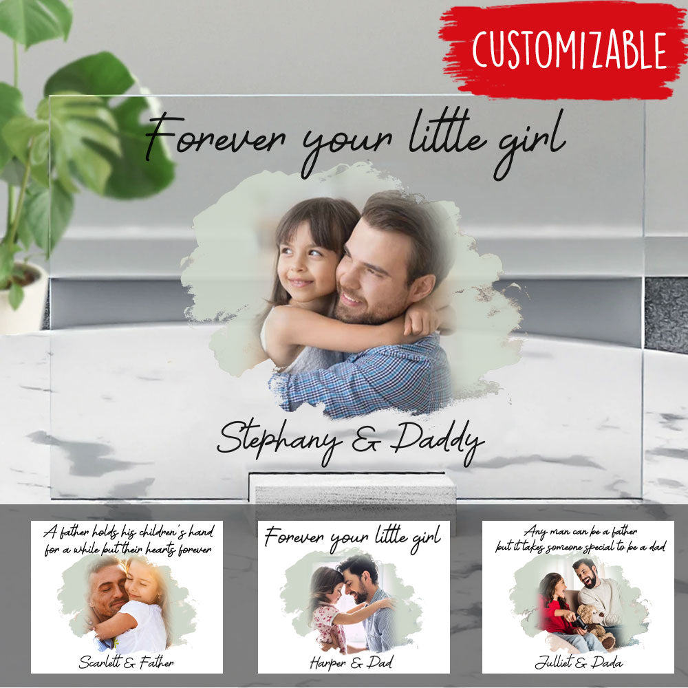 Dad and daughter custom photo acrylic plaque