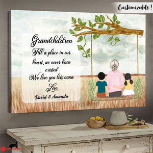 We Love You Lots Nana - Personalized Canvas - Gift For Grandma