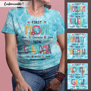 First Mom Now Nana - Personalized 3D All Over Print Shirt - Gift For Grandma