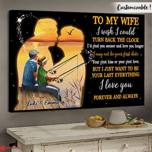 I Wish I Could Turn Back The Clock - Personalized Canvas - Gift For Wife