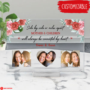 We Love You Mom Custom Photo Acrylic Plaque Gift For Mom