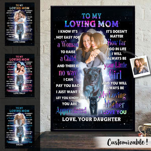 Lion Mom To My Loving Mom - Personalized Photo Canvas - Gift For Mom