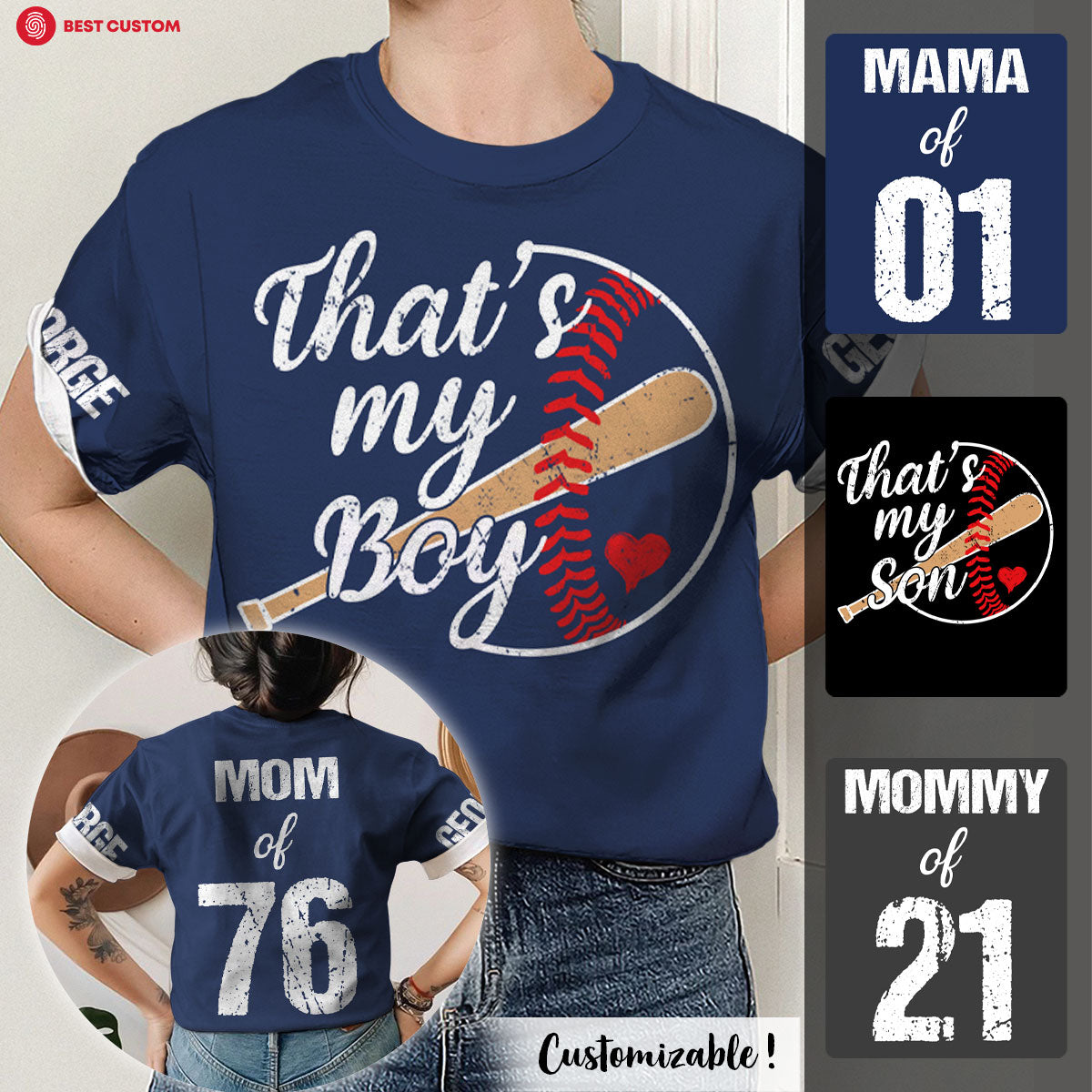 Custom Mama Sweatshirt – Personalized Mothers Day Gift From Daughter Or Son