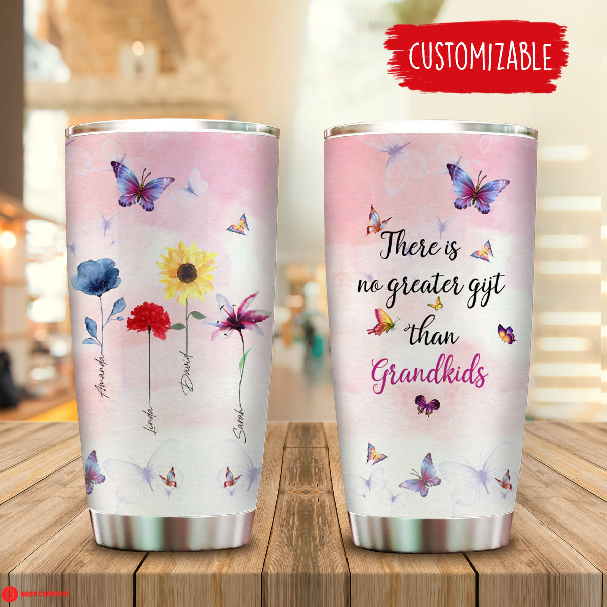 There Is No Greater Gift Than Grandkids - Personalized Tumbler - Gift For Grandma