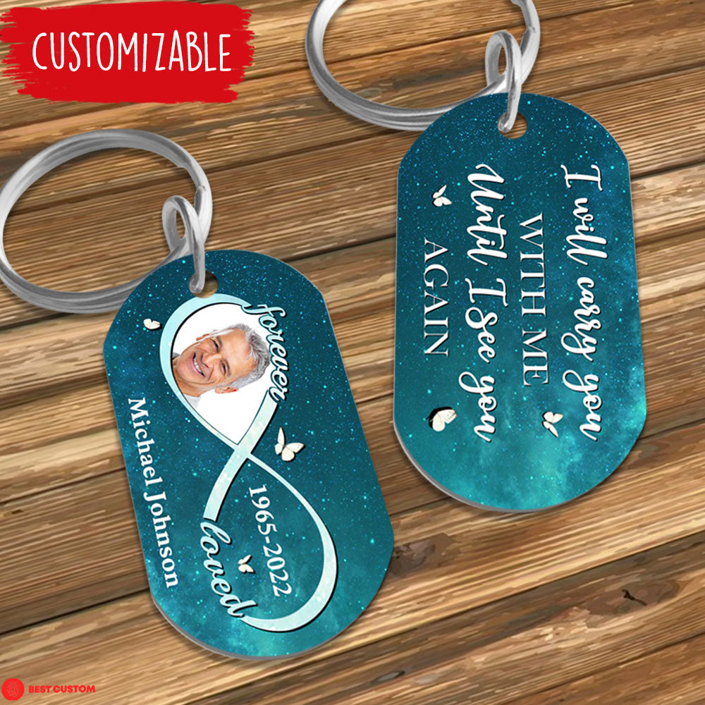 Hard To Forget Someone Personalized Photo Keychain Memorial