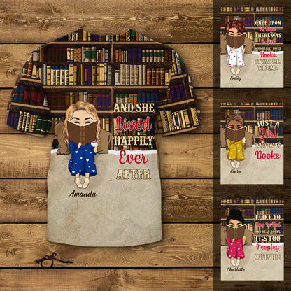 Book, Personalized 3D All Over Print Shirt, Reading Chibi Girl Just A Girl Who Loves Books
