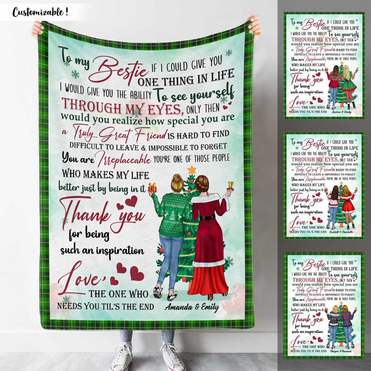 Wishing Christmas Bestie Sister, Thanks For Being A Inspiration Cozy Gift Personalized Blanket banner-FB_fa5d336b-1525-4534-83ae-9e5c31fba5ff.jpg?v=1634098730
