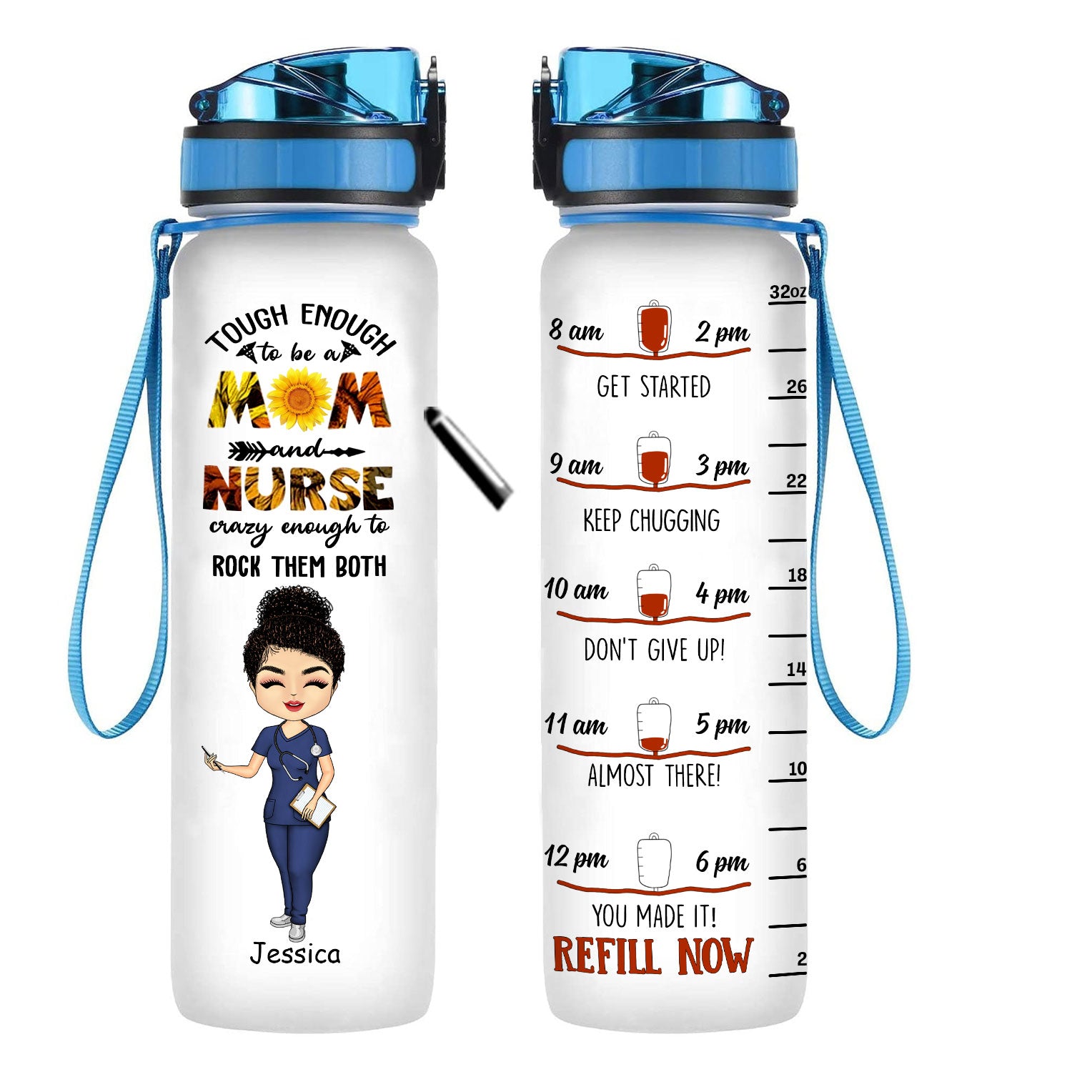 Mama Needs Some Mother Effing Water - Personalized Water Tracker Bottl –  Macorner