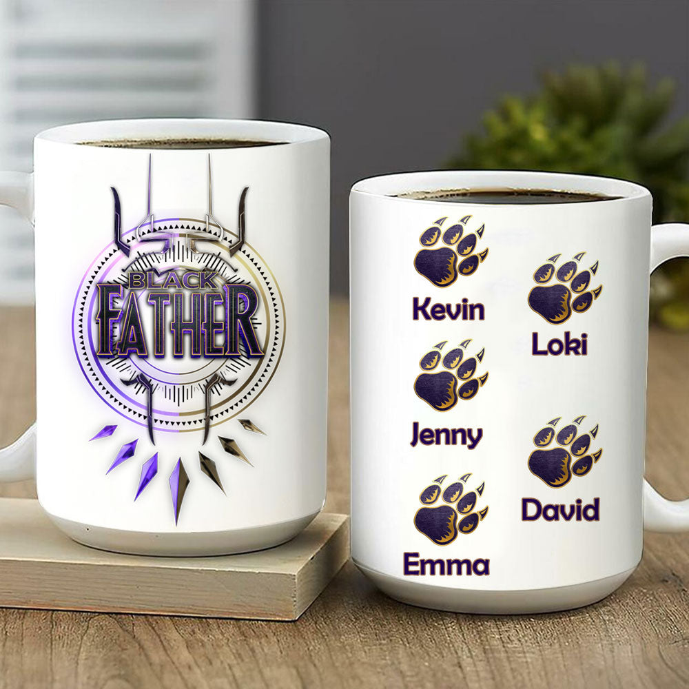 Panther Black Father Personalized Mug - Gift for Father
