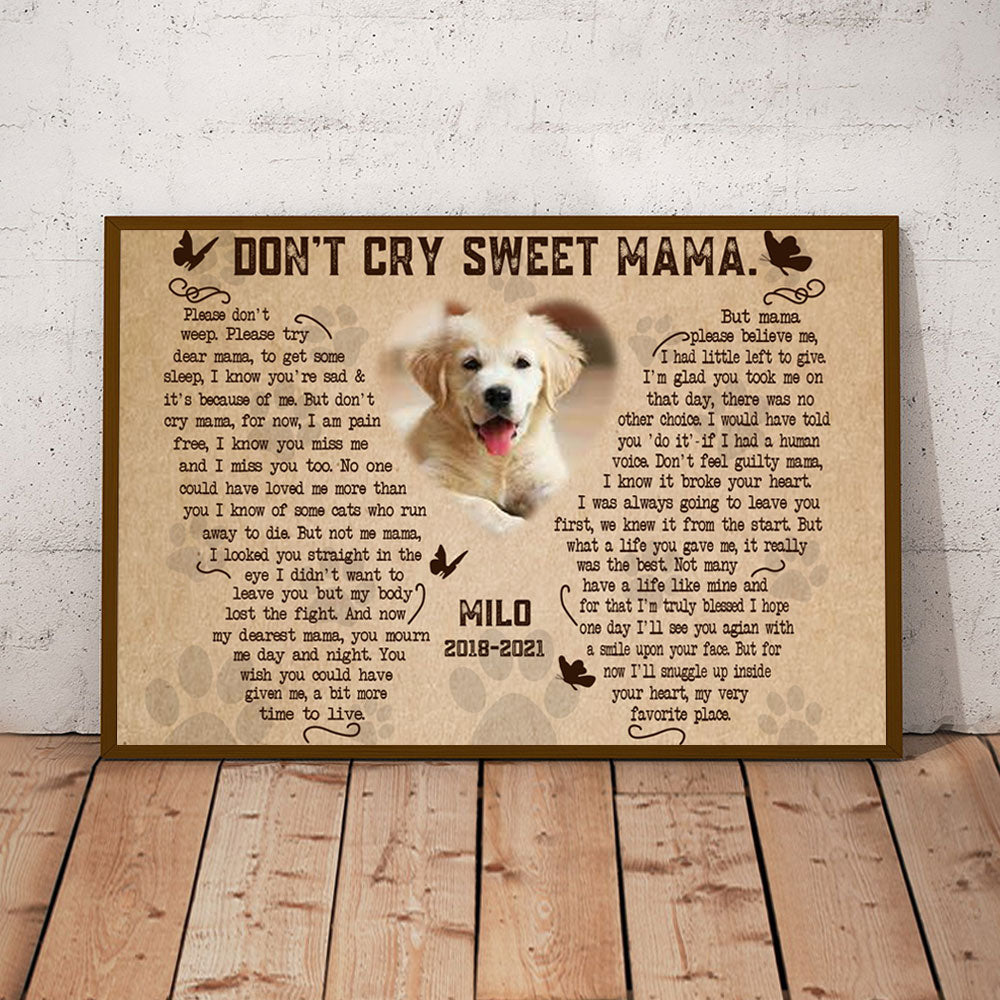 Don't Cry Sweet Mama Memorial Dog And Cat Upload Photo Personalized Canvas banner-GG_1b3758c6-de91-49cb-a74e-3f75e36ad558.jpg?v=1634115350