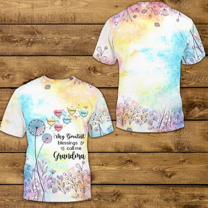 My Greatest Blessing Call Me Grandma - Personalized 3D All Over Print Shirt - Gift For Grandma