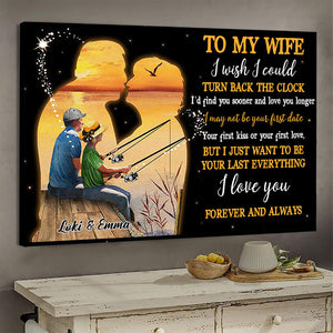 I Wish I Could Turn Back The Clock - Personalized Canvas - Gift For Wife
