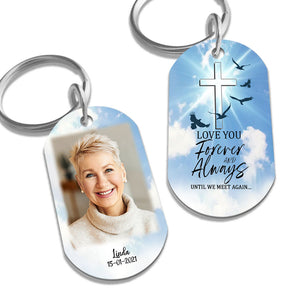Until We Meet Again Personalized Photo Keychain Memorial