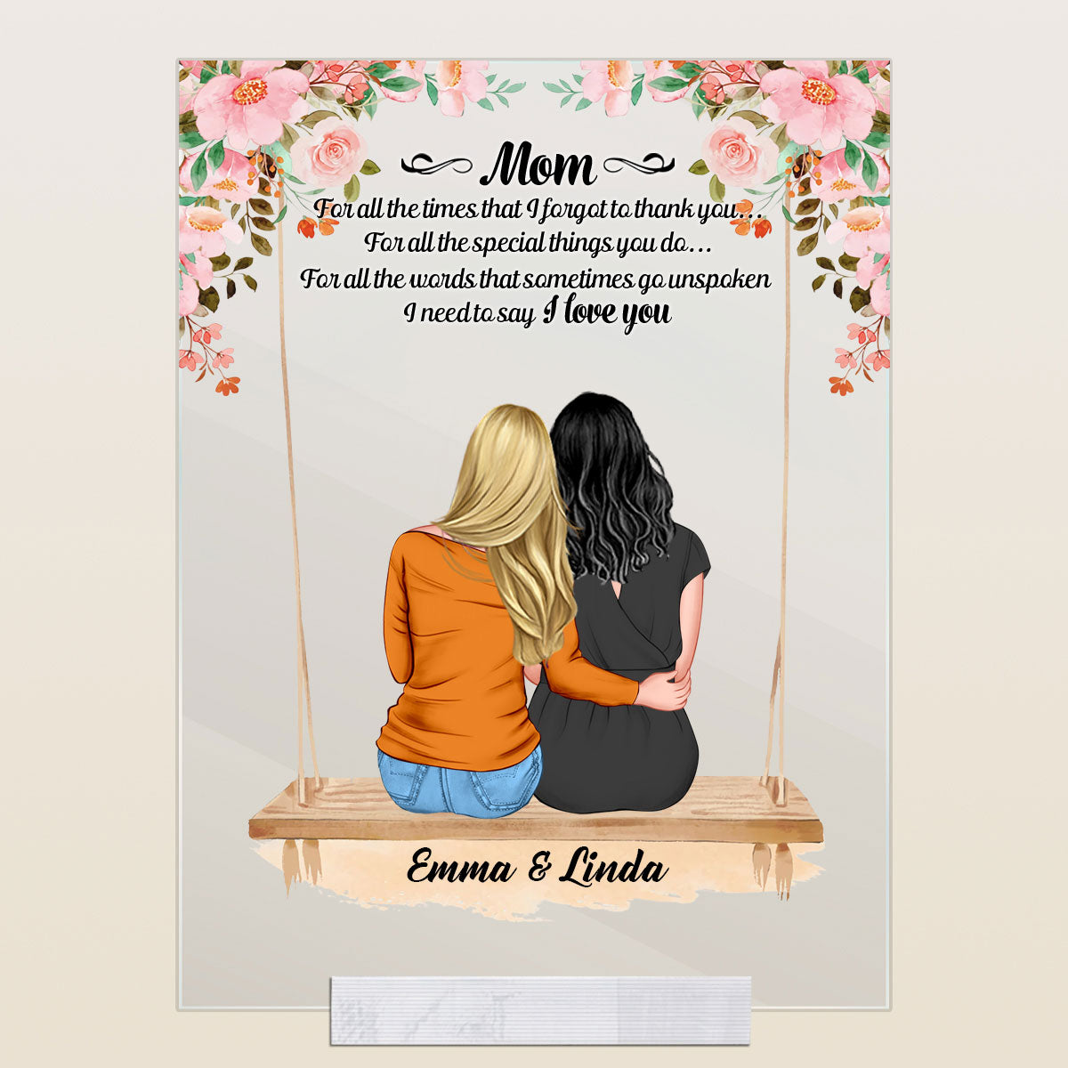 I Need To Say I Love You Personalized Acrylic Plaque Gift For Mom