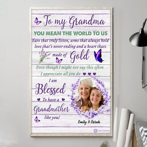 I Am Blessed To Have A Grandmother Like You - Personalized Photo Canvas - Gift For Grandma