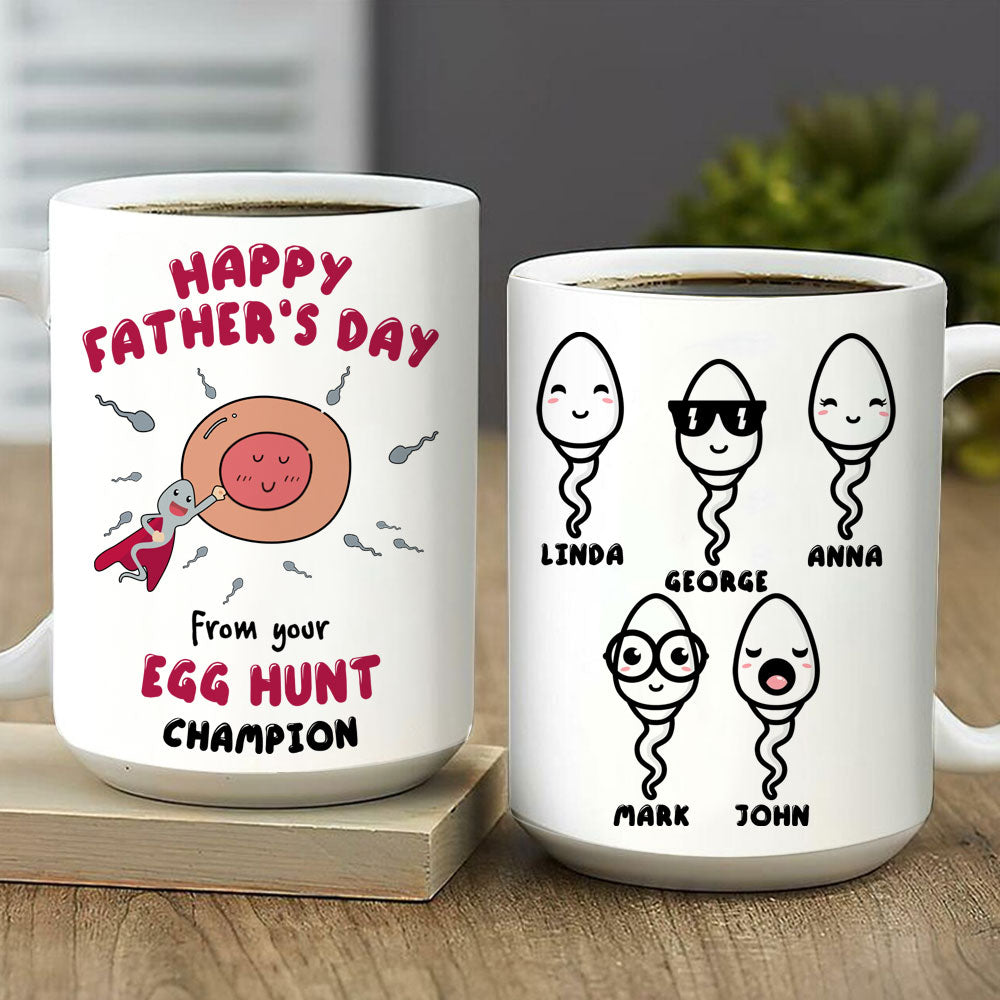Egg Hunt Champion Personalized Mug - Gift For Father