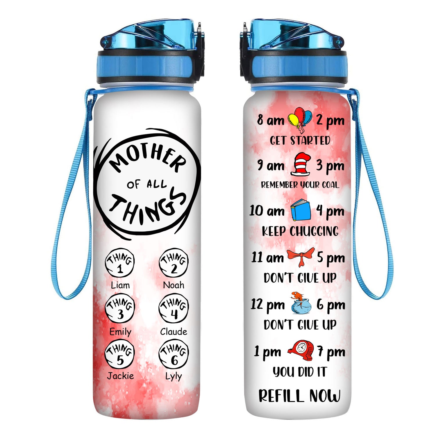 Mother Of All Things - Personalized Water Tracker Bottle - Gift For Mom