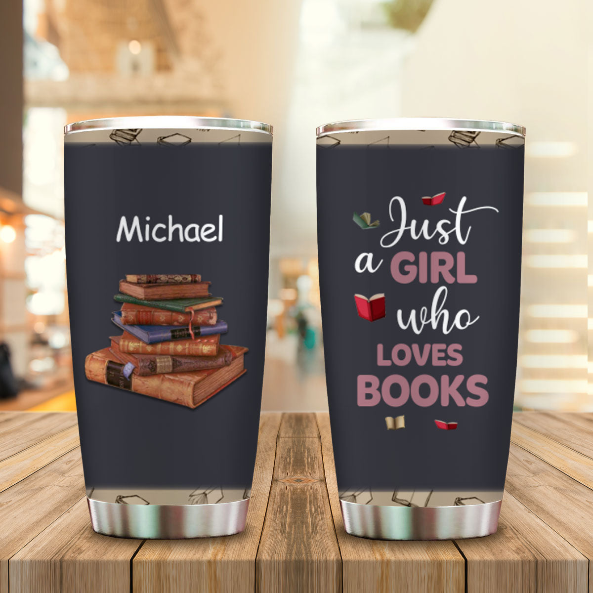 Just A Girl Who Loves Books - Personalized Tumbler - Book banner-GG_4f852188-49e4-4093-898d-a58618b5d956.jpg?v=1644459961