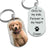 Once By My Side Forever In My Heart - Personalized Photo Stainless Steel Keychain - Memorial Dog