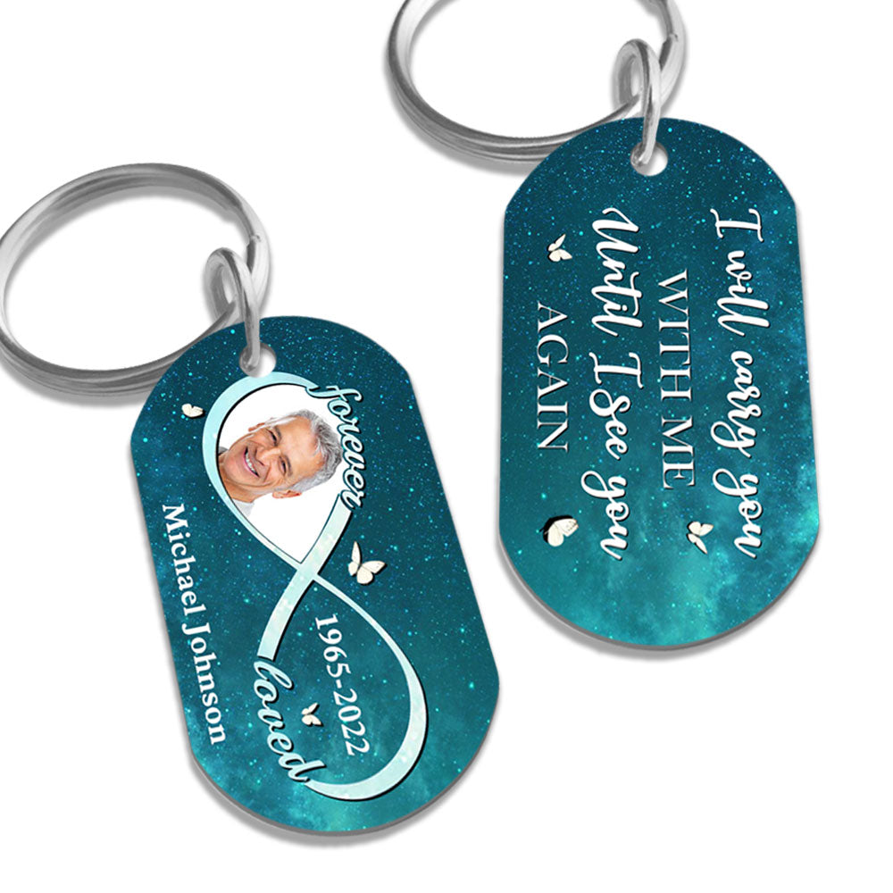 Hard To Forget Someone Personalized Photo Keychain Memorial