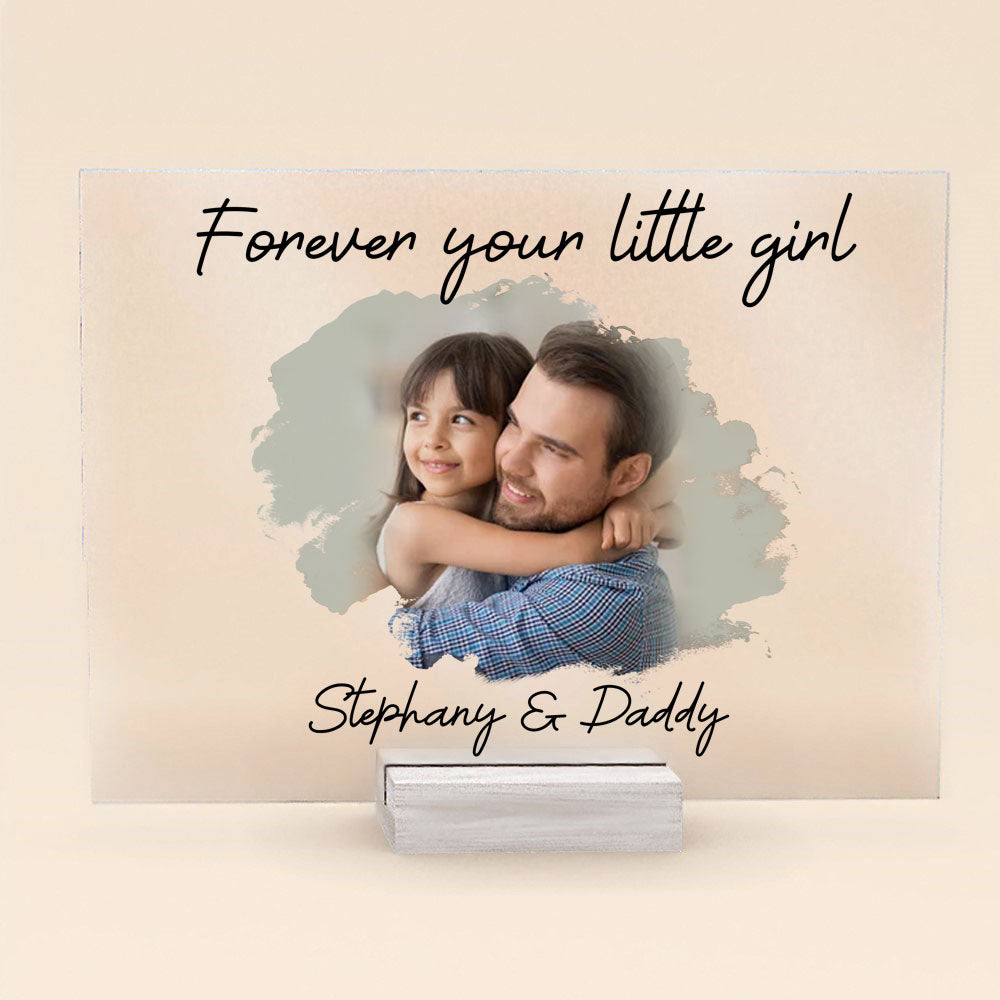 Dad and daughter custom photo acrylic plaque