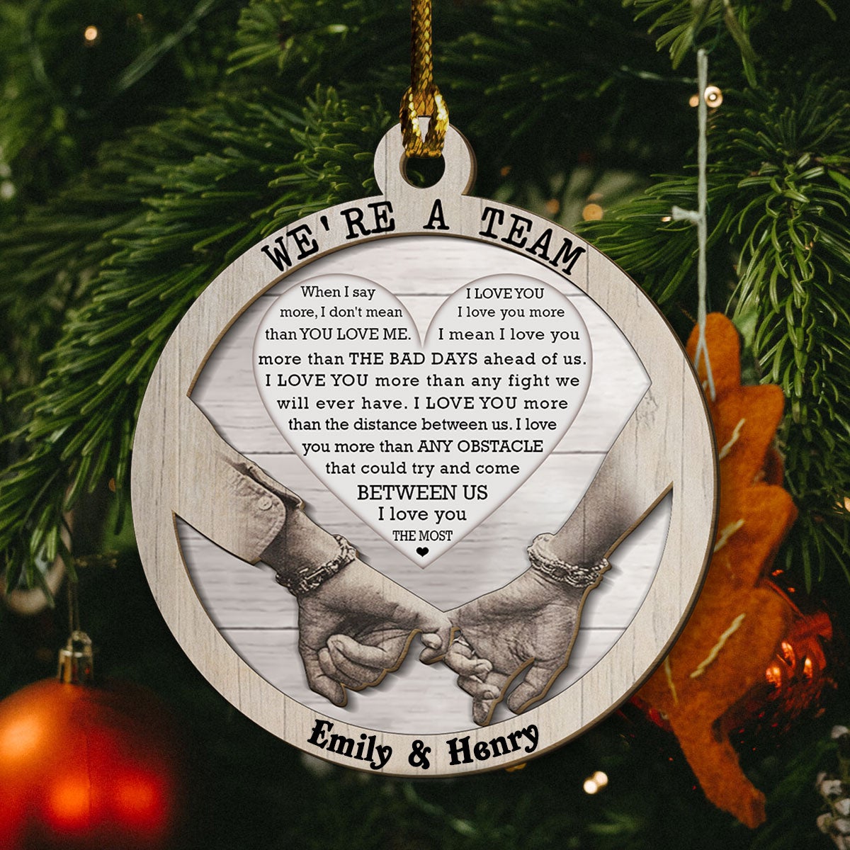We're A Team Hand In Hand - Personalized Photo Layered Wooden Ornament - Gift For Couple banner-GG_b04a144c-06e1-44df-bbd2-1a158d9ba591.jpg?v=1641456300
