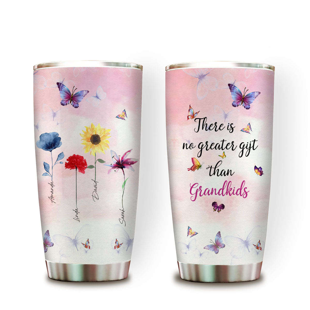 There Is No Greater Gift Than Grandkids - Personalized Tumbler - Gift For Grandma