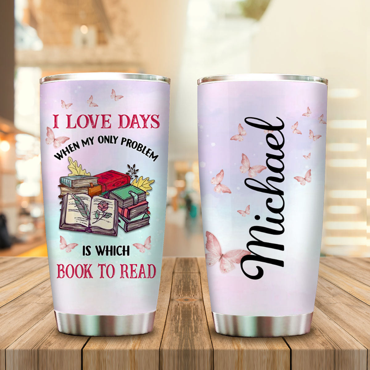 I Love Days When My Only Problem Is Which Book To Read - Personalized Tumbler - Book banner-GG_fcae057c-1816-4d27-83fc-bdd9fd7f6b11.jpg?v=1644478606