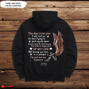 The Day I Lost You Personalized Back Design Apparel Memorial