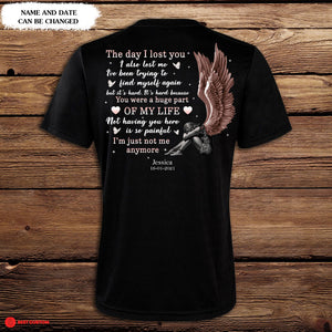 The Day I Lost You Personalized Back Design Apparel Memorial