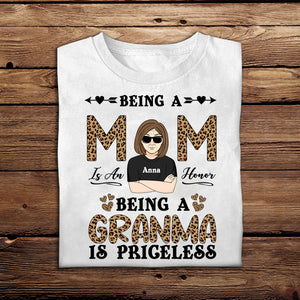 Being A Grandma Is Priceless, Leopard - Personalized Apparel - Gift For Grandma