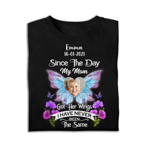 Since The Day Someone Got Wings - Personalized Photo Apparel - Memorial