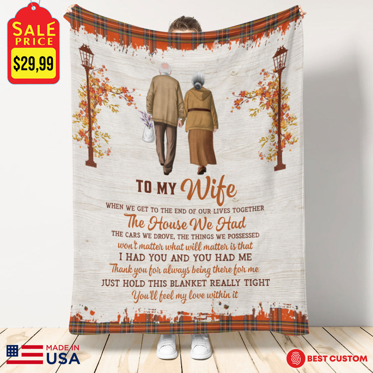 To My Wife When We Get To The End Of Our Lives Together Blanket Gift For Wife Anniversary Gift From Husband