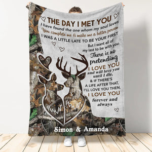 Best Valentine Gift For Girlfriend, Deer Camo The Day I Met You Personalized Blanket - Gift For Couple banner-blanket---deer-camo-gg_4bd8cd06-464b-4639-b4b2-e62a961a803b.jpg?v=1664597928
