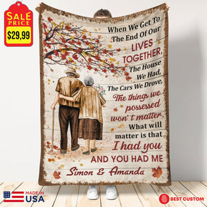 Old Couple Lives Together Personalized Blanket - Gift For Couple banner-blanket-Family-Old-Couple-Husband-fb.jpg?v=1662455319