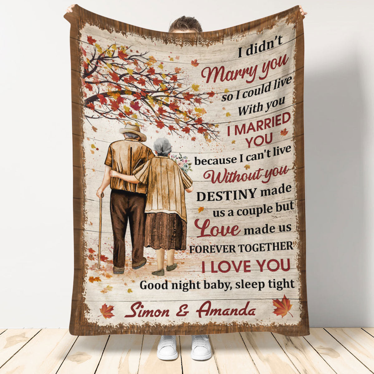 Love Made Us Forever Together Personalized Blanket - Gift For Couple banner-blanket-good-night-gg.jpg?v=1662524672