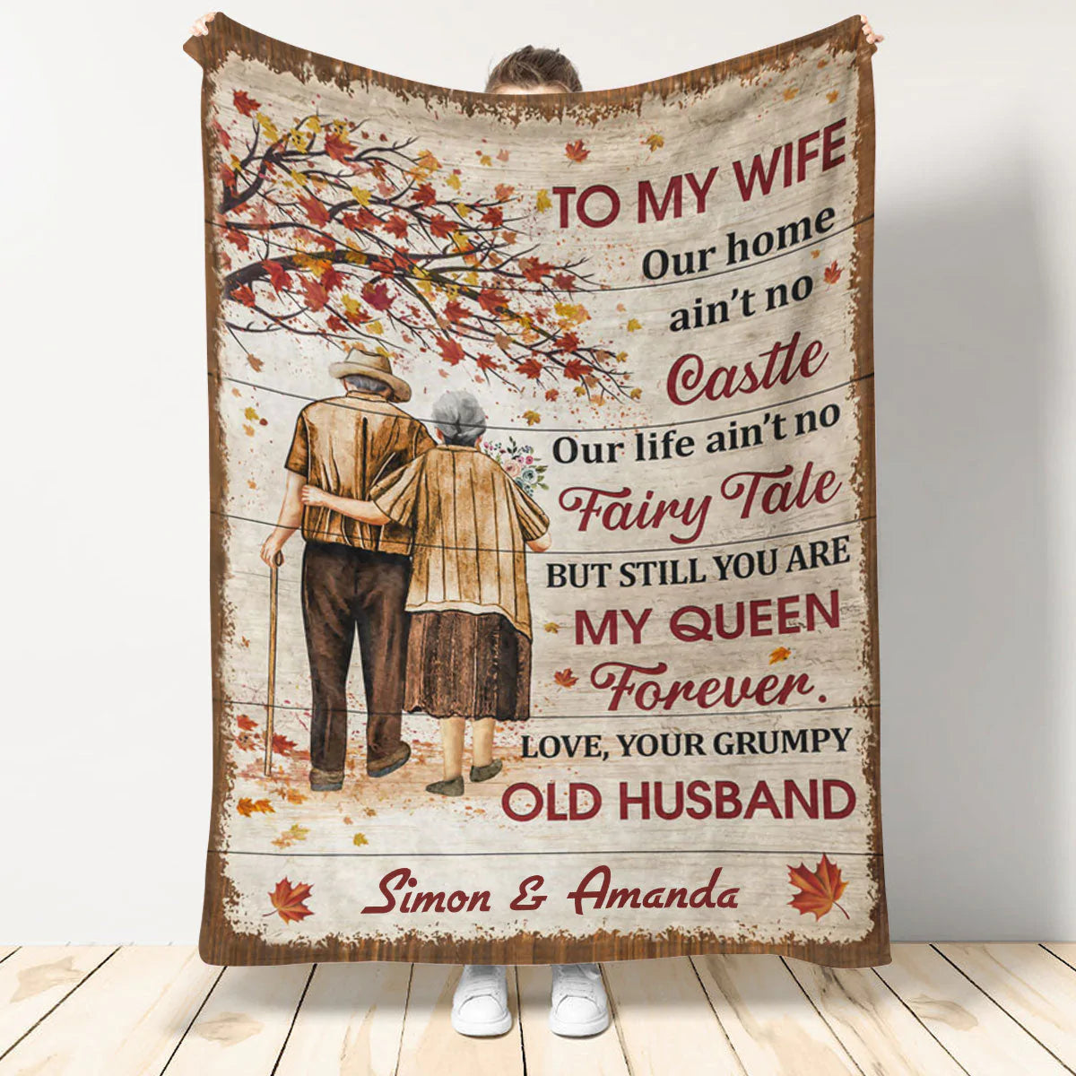 Best Valentine Gift For Girlfriend, Our Home Ain't No Castle Personalized Blanket - Gift For Couple banner-blanket-our-homegg_f936ffdd-9d29-4b2a-8197-efa0afbc83f4.jpg?v=1664597936
