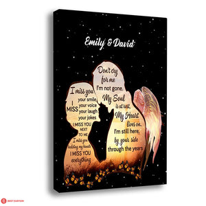 I Miss Your Smile Personalized Canvas Memorial