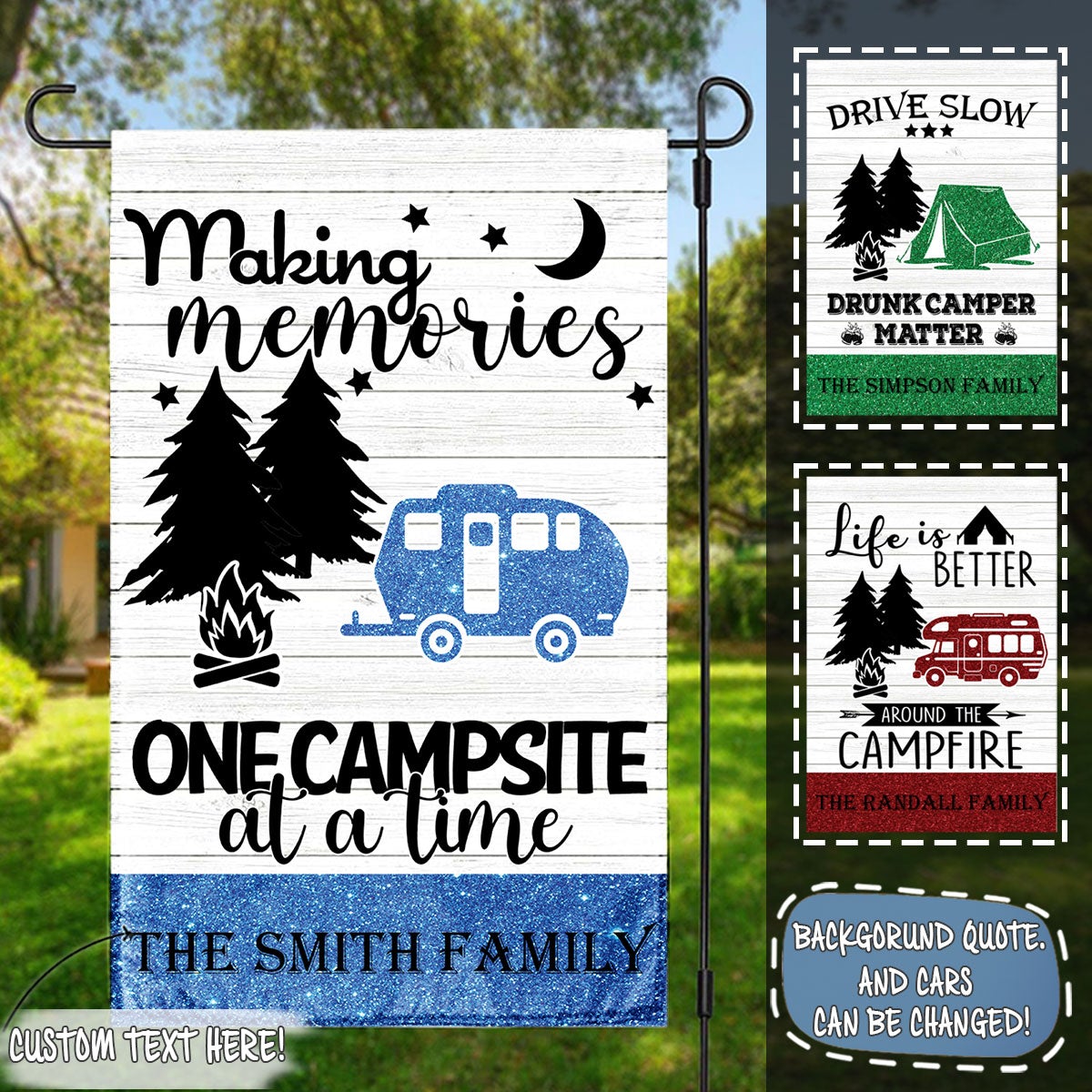 Making Memories At A Time RV Camping - Personalized Flag - Gift For Camping Lovers banner-garden-flag-68_c7702c61-08a0-435e-8c60-e333fc7bd8b6.jpg?v=1643786858