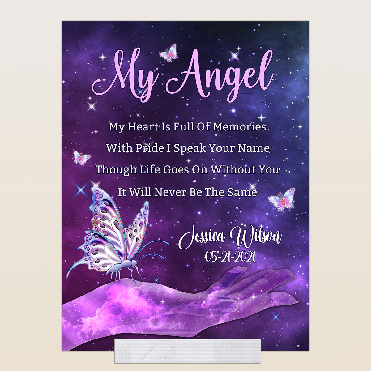 My Heart Is Full Of Memories Custom Acrylic Plaque Memorial